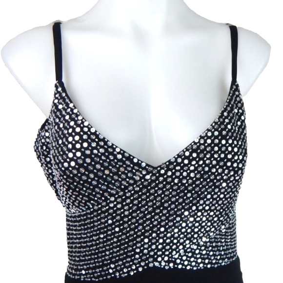 Caché Vintage Sequined Backless Dress - Picture 1 of 5